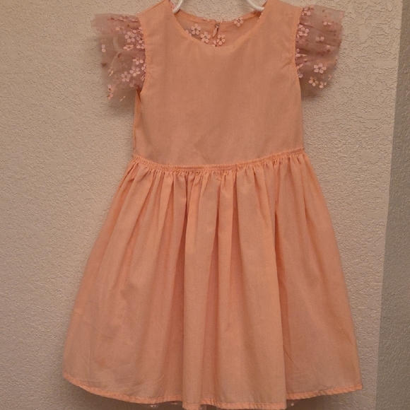 Mayoral Peach Floral Kids Dress - Picture 11 of 11